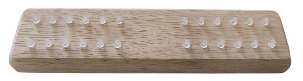 Rectangle Wood Jewelry Display with 24 Clear Scratch-proof Clips